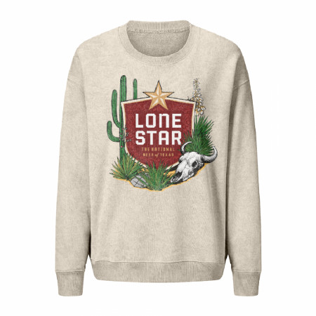 Lone Star Beer Texan Desert Mineral Wash Women's Crew Sweatshirt
